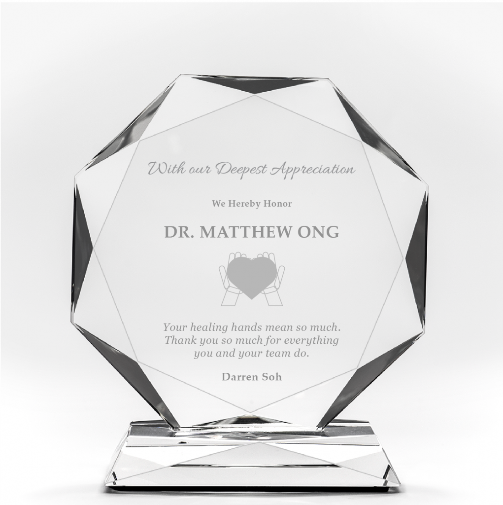 Doctor Appreciation Gift - Garden Home | Crystal Gifts & Souvenirs