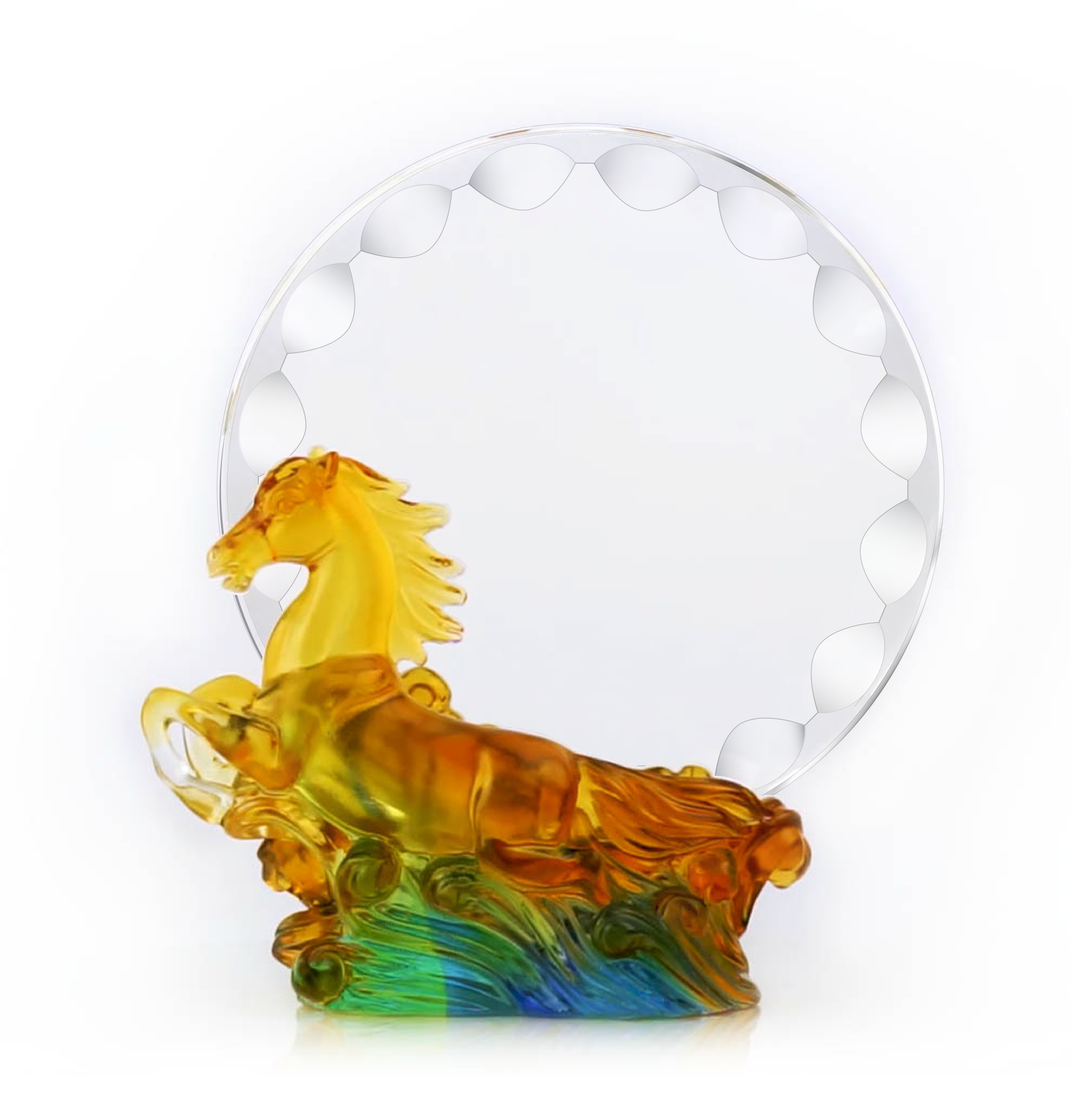 8 Series Supreme Liu-Li Golden Horse Plaque