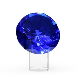 Blue Sapphire Diamond Desk Weight