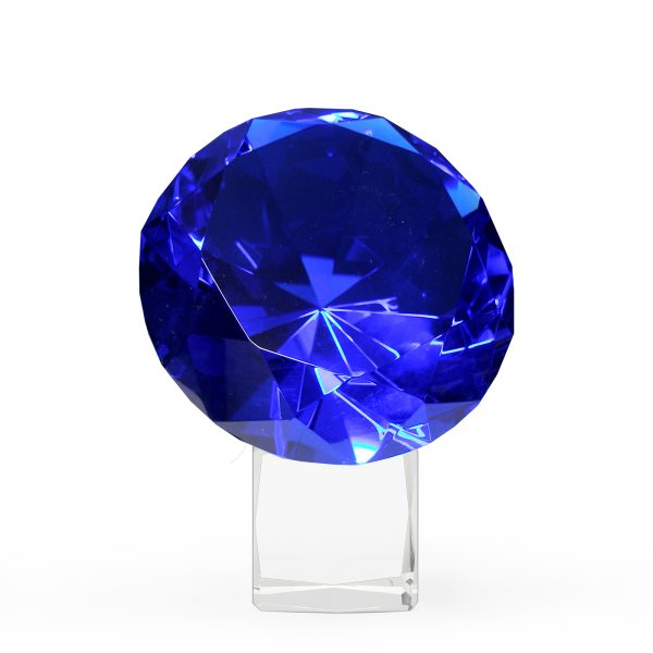 Blue Sapphire Diamond Desk Weight