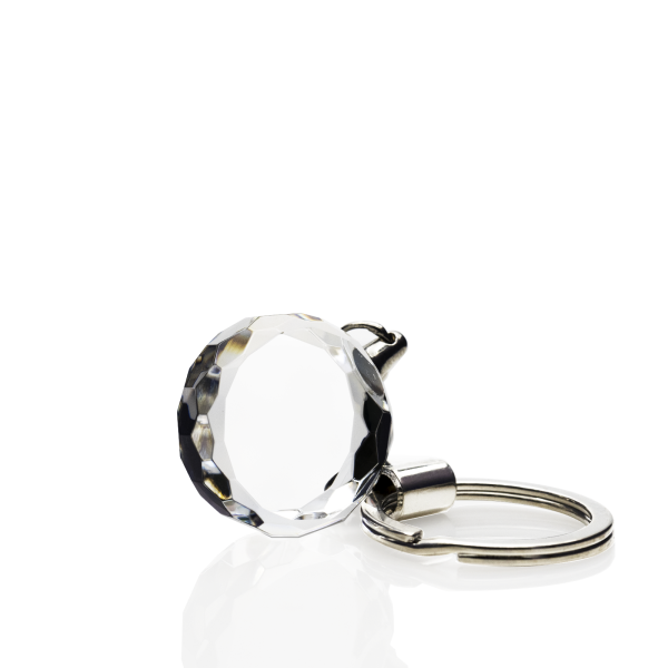 Mini Diamond Round Keychain
