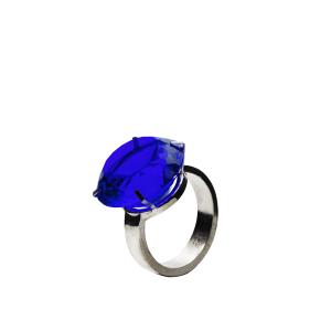 Blue Sapphire Diamond Ring Ornament