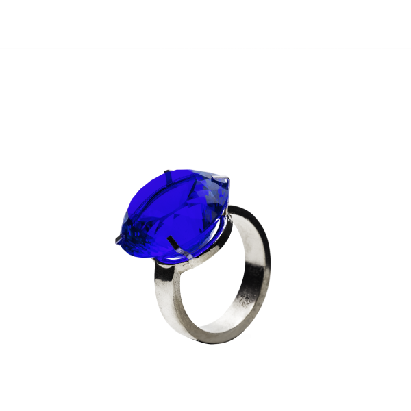Blue Sapphire Diamond Ring Ornament