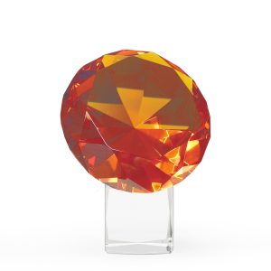 Orange Zircon Diamond Desk Weight
