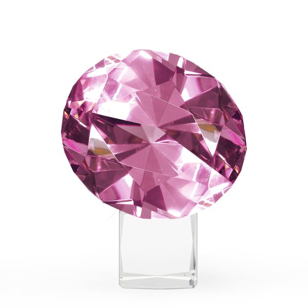 Pink Topaz Diamond Desk Weight