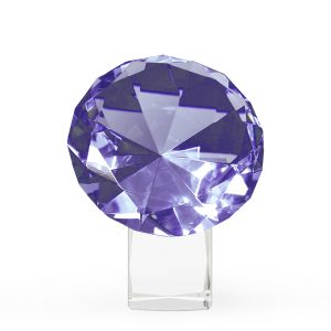 Purple Amethyst Diamond Desk Weight