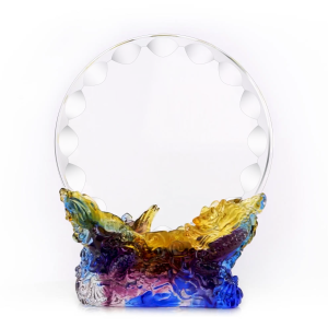 8 Series Supreme Liu-Li Rainbow Dragon Plaque