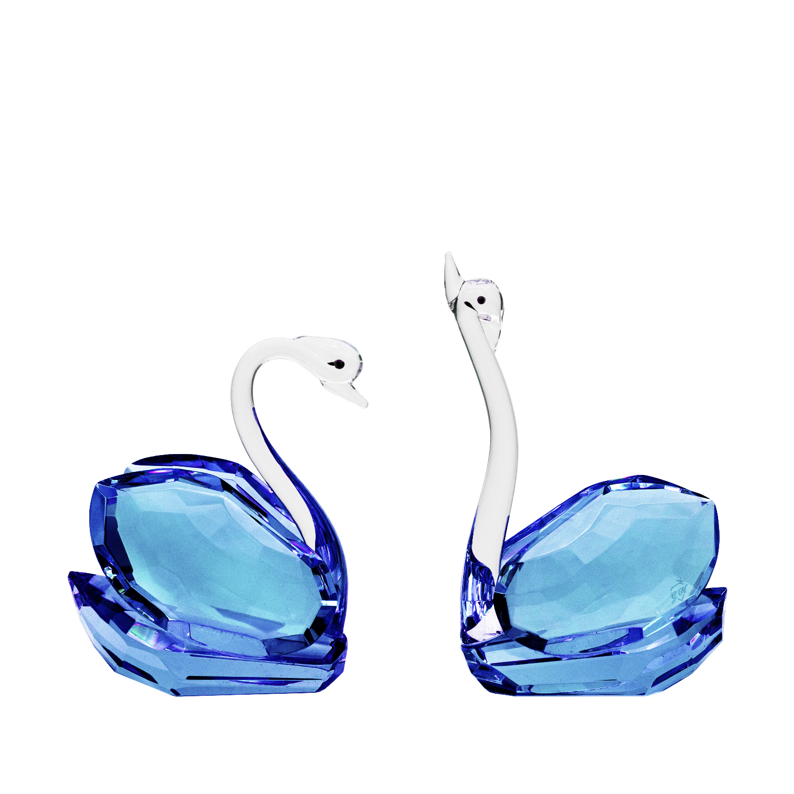 Blue Sapphire Couple Swan